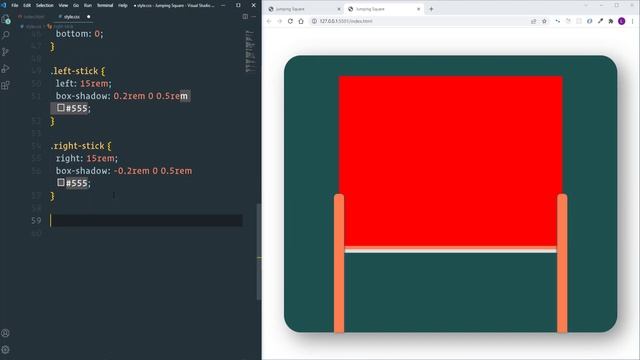 Jumping Square Animation with HTML and CSS / CSS Animations / CSS Keyframes