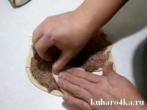 Вкусные слоеные пирожки из пельменного теста.flv