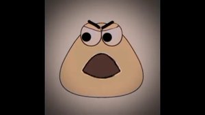 злые лица pou (шаблон для мемов)