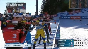 Биатлон. Кубок мира 2022. Холменколлен, Норвегия. Масс-старт. 15 км. Мужчины.