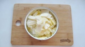 Пирог Невидимка из яблок и груш