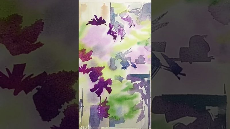 Clematis live watercolor