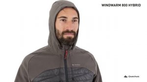 МУЖСКАЯ КУРТКА ИЗ МАТЕРИАЛА СОФТШЕЛЛ ДЛЯ ТРЕККИНГА WINDWARM 800 HYBRID QUECHUA