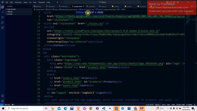 Edyoda web development kafene project смотреть онлайн