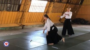 Танто дори ёкомен учи шихо наге. Наталья Руднева, 6 дан айкидо Айкикай. 2021 г.