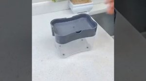 Диспенсер (дозатор) для мыла и держатель (подставка) губки, пресс-органайзер