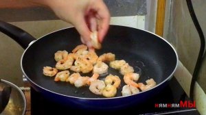 Креветки под сыром