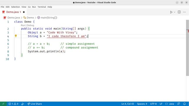 Java Compound Assignment Operators | The Opposite Problem: Legal "a = a + b;" but Illegal "a += b;