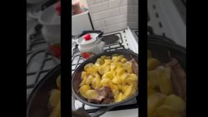 Штрудель с мясом и картофелем
