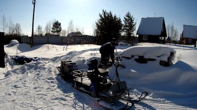 Утащит ли мотобуксировщик 350 кг. Не считая своего веса. Тест драйв. #Мотобуксировщик#Мотособака