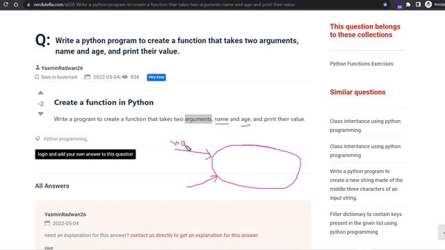 Write a python program to create a function that takes two arguments name and age and print the