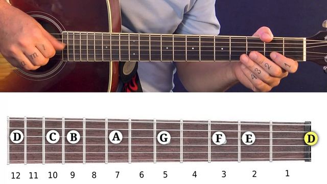 Учим все ноты на грифе гитары смотреть онлайн