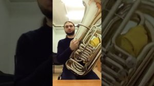 Исполнительские приемы игры на тубе. Урок 7: " Тройное стаккато". Roman Dokunikhin, tuba