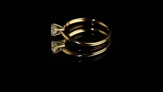 Кольцо из желтого золота с бриллиантом 0,5 карат смотреть онлайн