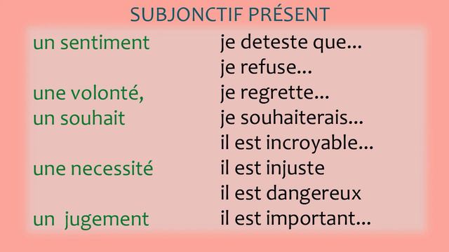 SUBJONCTIF 4