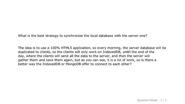 HTML : Sync the local HTML5 Database with MongoDB смотреть онлайн