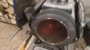 ПЕЧЬ-БУРЖУЙКА 3 в 1 ! камин-варачная-воздушный обогрев 2этажа!