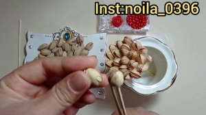 Цветы из фисташки для композиции из сухофруктов.Фисташкидан гул ясаш,курук мевали корзиналар учун