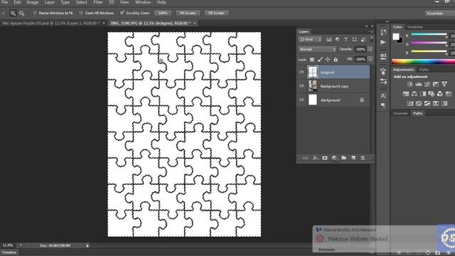 Transform Any Photo To Jigsaw Puzzle in Photoshop CS6 2015 смотреть онлайн