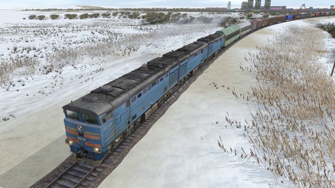 Trainz 19, Жетыген - Капчагай на 3ТЭ10М-К-1096