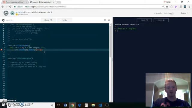 Coding Challenge #1 - Breaking camelCase