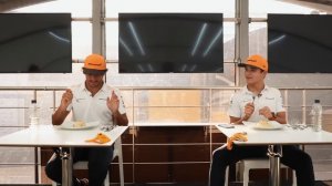 Carlos Sainz and Lando Norris Try Italian Food