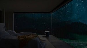 Шум дождя в окне со звуками грома для сна / The sound of rain in the window with the sounds