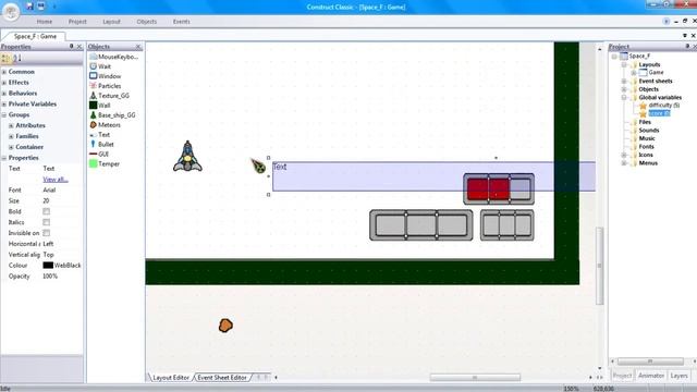 Разработка игры Space Flight на Construct Classic #2 смотреть онлайн