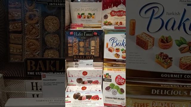 Турецкие сладости. Дюти фри в Стамбуле. Turkish sweets. смотреть онлайн