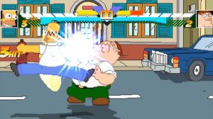 Homer Simpson ( The Simpsons) vs Peter Griffin (Family Guy) - Ultimate Mugen Fight 2015