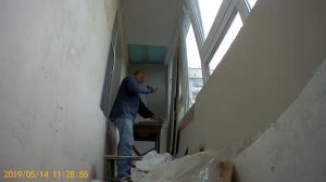 Ремонт балкона. Потолок из пластиковых панелей. ч2