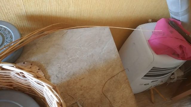 Круглая, плетеная корзина для грибов. 3 часть. Делаем загибку и ручку корзины