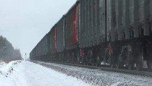 Тепловоз 2ТЭ116-1545 с грузовым поездом