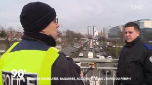 90' Enquetes - Courses-poursuites, bagarres, accidents : dans l'enfer du periph' 2-2 TMC 2017