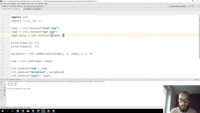 Add images and Threshold - OpenCV 3.4 with python 3 Tutorial 5