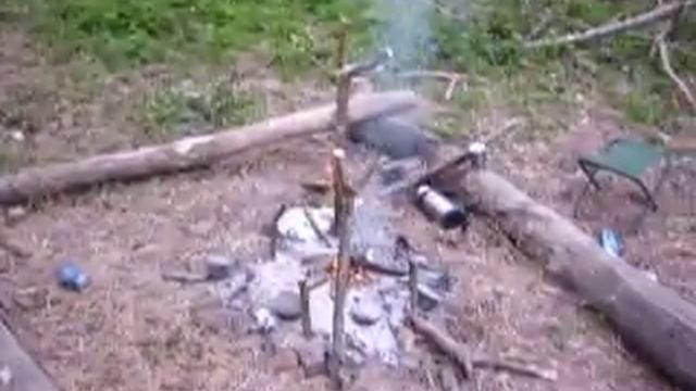 Утро. Палаточный лагерь. Берег реки Анграпа.
