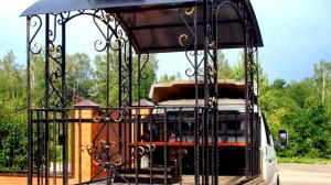 Готовая беседка из металла для дачи, садовая беседка металлическая дачная недорогая, купить в Днепр