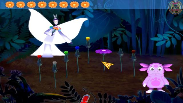 Игра Лунтик.  Английский язык.  Показываем цветы Камиле.