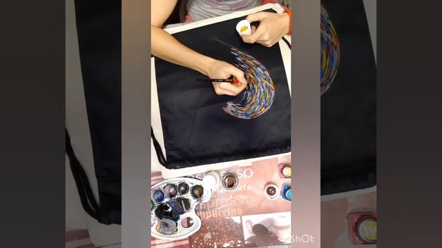 Рисунок с эффектом замши на сумке. Ребят, всем привет! Выкладываю 1 часть видео.
