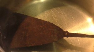 Очистка ржавчины лимонной кислотой старинного наконечника