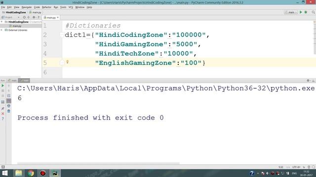 Dictionaries in Python - Python 3.6 Programming Tutorial In Hindi #9 mp4