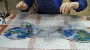 Мастер-класс по валянию из шерсти - ВАРЕЖКИ. Нуновойлок (нунофелтинг).