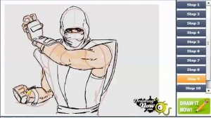 How to Draw Scorpion from Mortal Kombat