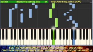 CJ AKO Воспоминания Synthesia Ноты Красивая мелодия Piano relaxing music на пианино Музыка для души
