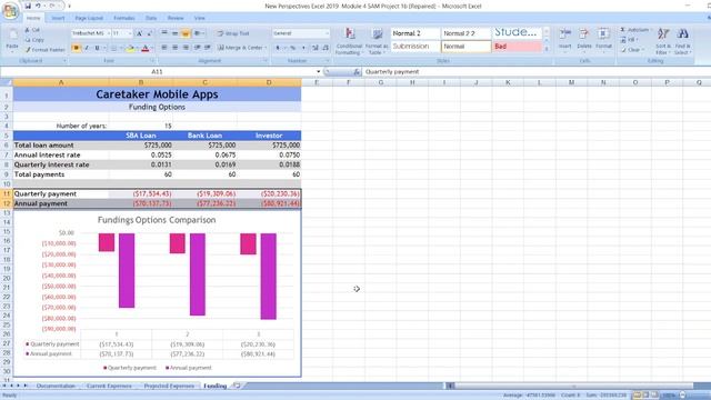 New Perspectives Excel 2019 | Module 4: SAM Project 1b #newperspective #excelproject #samproject1b