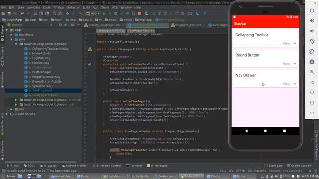 ViewPager in android using tab Layout смотреть онлайн