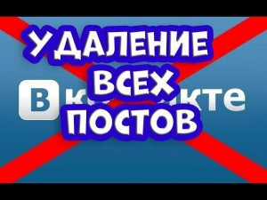 УДАЛЕНИЕ ВСЕХ ПОСТОВ ИЗ ГРУППЫ  VK