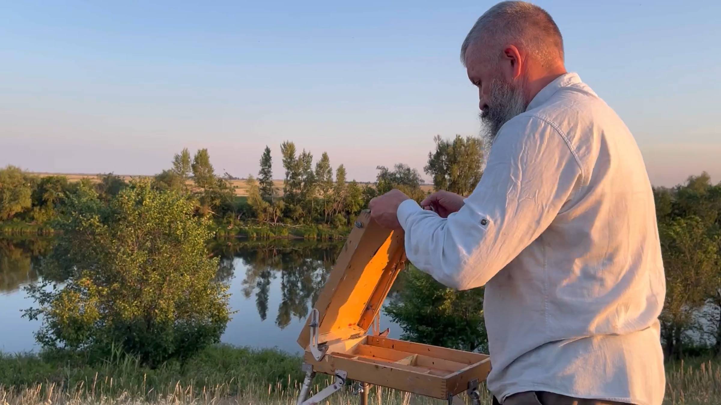 На этюдах #3 Иргиз. Художник Дмитрий Лукин