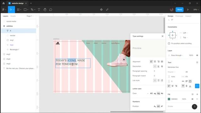 Adidas Shoe Landing Page Design in Figma | Figma tutorial | Speed Art | Techdesign смотреть онлайн
