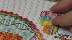 Вышивка крестом: Как я вышиваю Бэкститч/Шов назад иголку/Контур/Back stitch